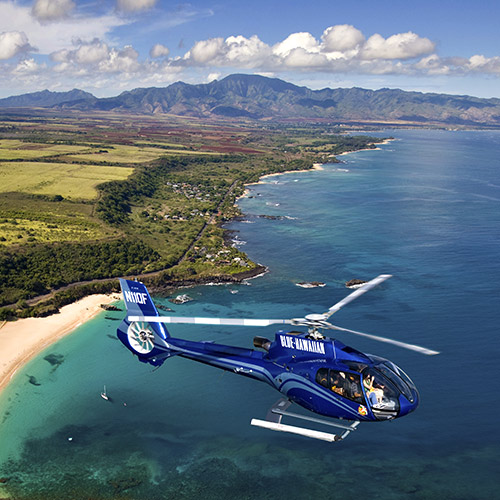 blue skies helicopter tour